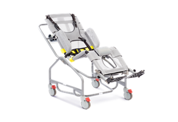 A white reclining chair with wheels

AI-generated content may be incorrect.